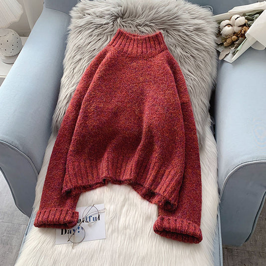 Halber Rollkragenpullover mit Rückseite und Pullover innen 5161