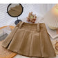 A-line pleated skirt high waist casual skirt  5370
