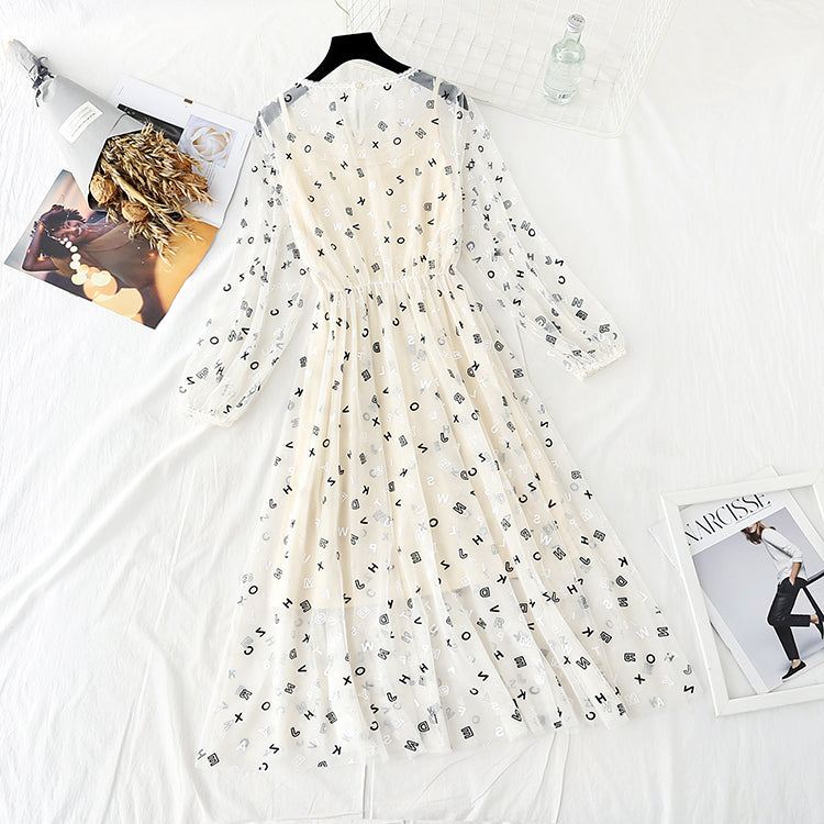 Französischer Brief bedruckter langer Rock Fairy Super Fairy Serie 3936