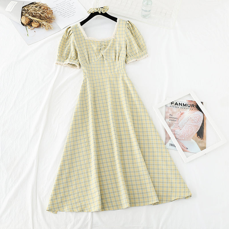 Slim waist with square neck and super Fairy Dress  4188