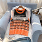 Retro national style knitted vest women's sweater vest  5107