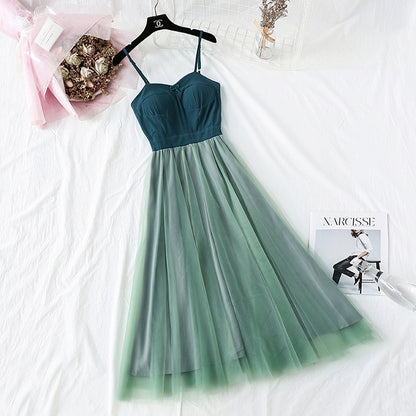 Super xiansen retro wisdom smoked French Platycodon skirt  4102