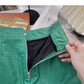 Irregular design single breasted high waist A-line skirt  5451