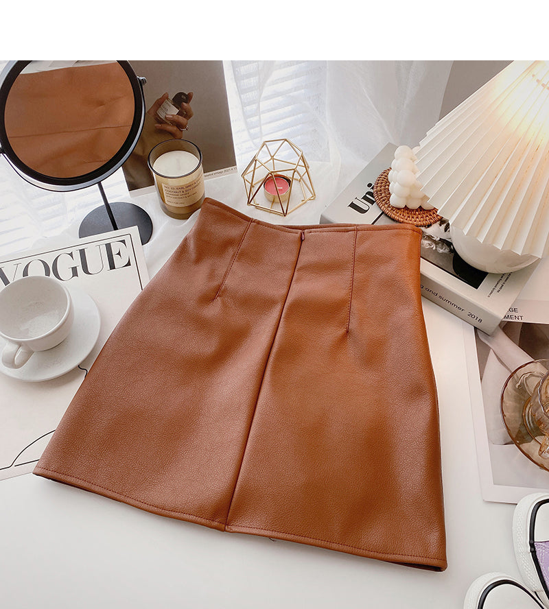 New Korean style irregular small split A-shaped bag hip skirt  5573