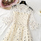 Xiaozhong wave dot mesh dress super xiansen series  4318