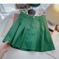 Korean slim fashion age reducing high waist pleated leather skirt  5461