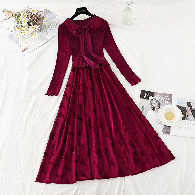 Light luxury celebrity super slim design high-end knee length skirt  4748