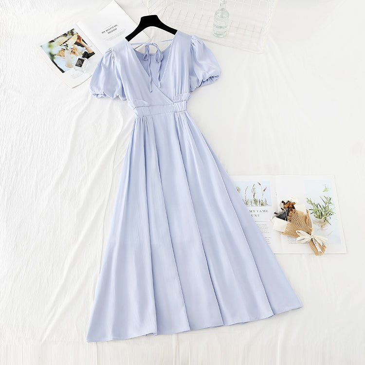 The new waist is slim and gentle wind fairy skirt  4655