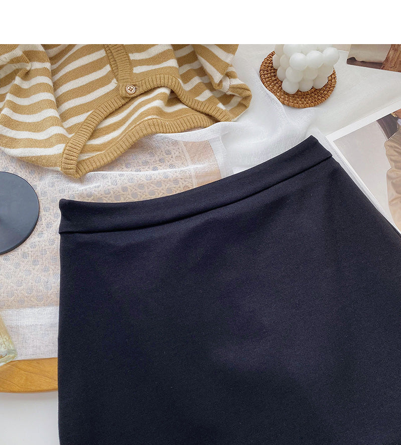 Korean version light proof design leg ring casual short skirt  5392