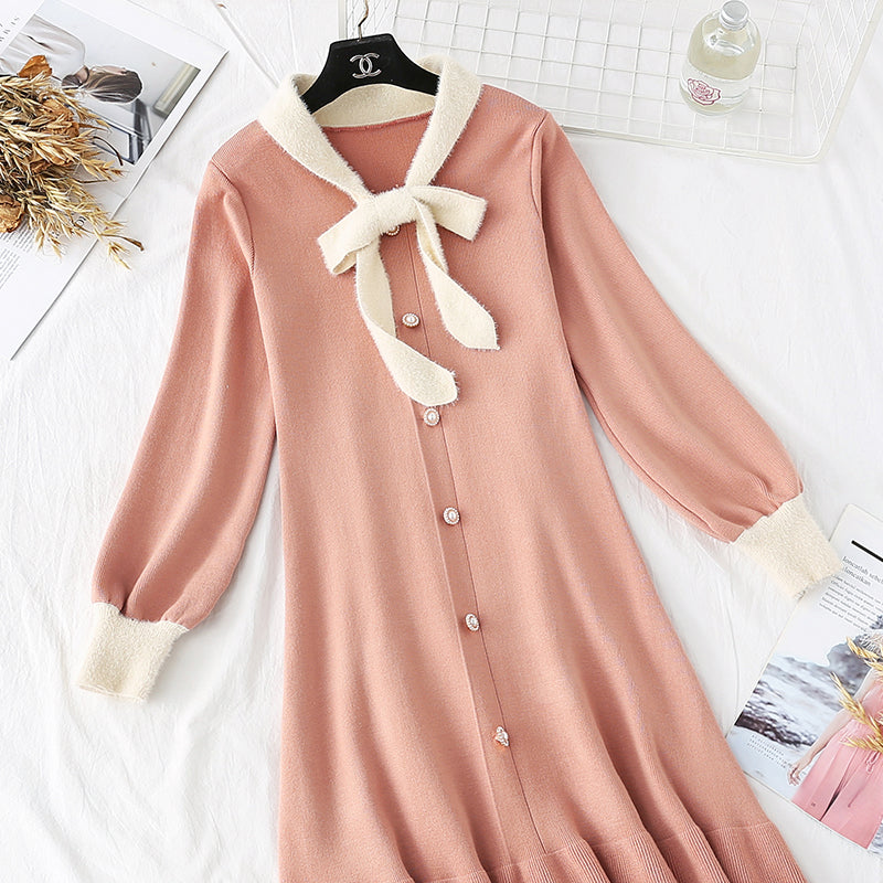 New French first love skirt retro super fairy small fragrance A-shaped skirt  4495