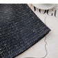 Exotic gold silk tweed A-shaped high waist skirt  5472