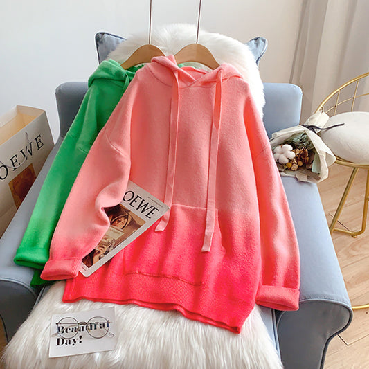 Design soft waxy color changing Hooded Sweater  4967