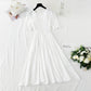 Cotton linen dress French retro slim dress  4884