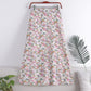 New style, small Daisy chiffon print A-line skirt, high waist full skirt, mid-length skirt  3560
