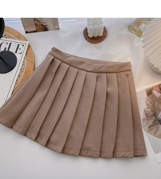 New Korean age reducing college style high waist A-line skirt  5380