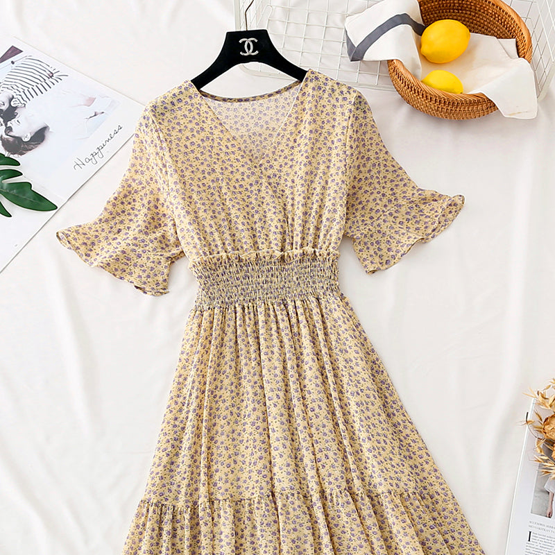 New French Vintage Chiffon langer Rock Fairy Super Fairy Serie 4592