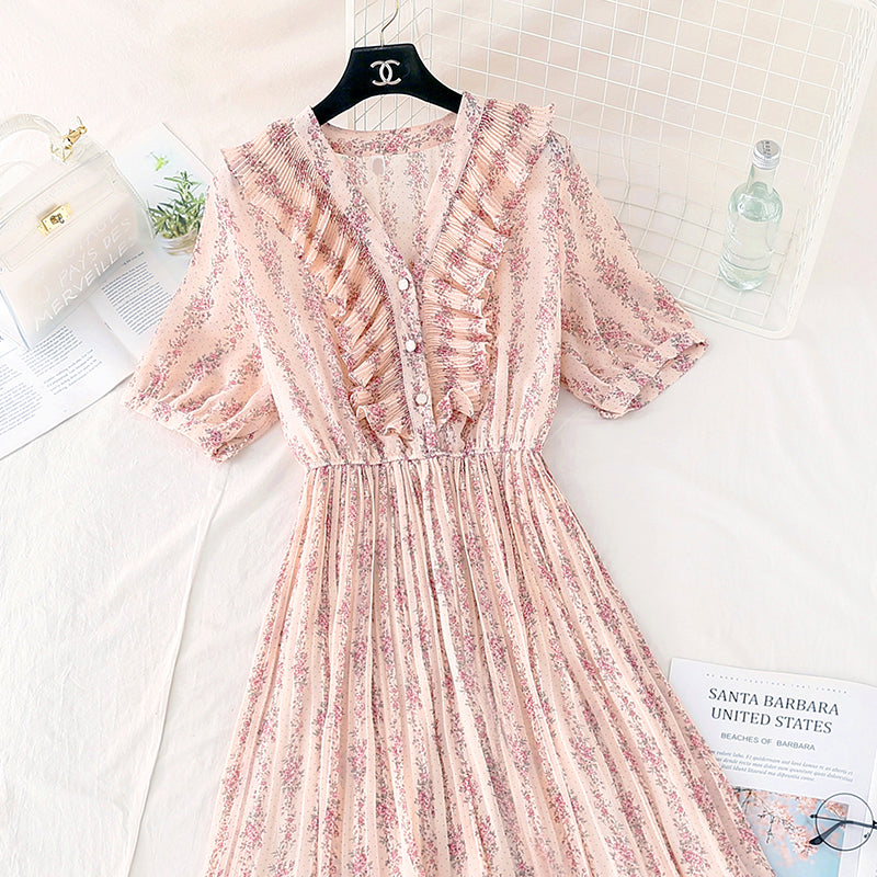 Slim waist French chiffon skirt fairy super fairy series  4504