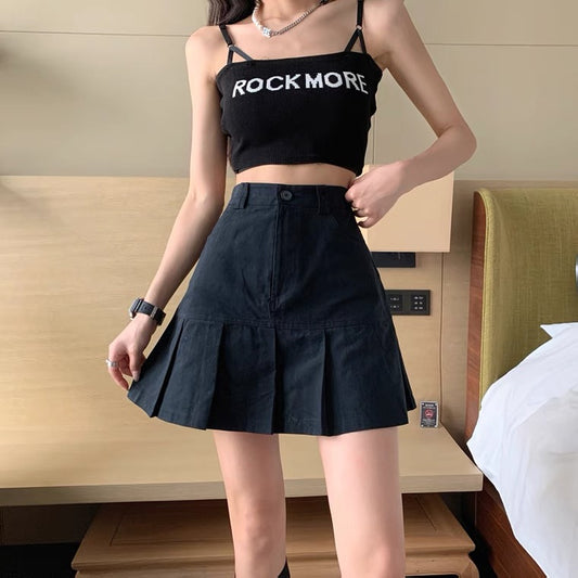 Jupe en jean, jupe taille haute Jupe trapèze 3645