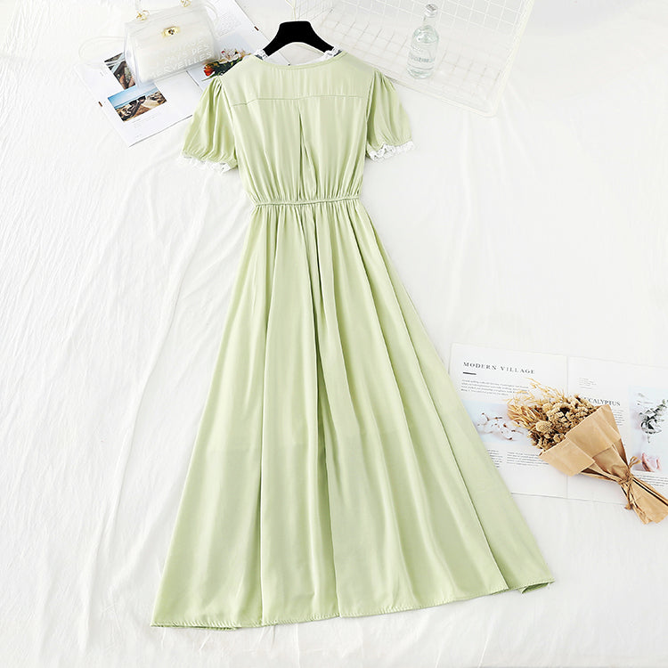 The new waist is slim, French gentle skirt Fairy   4642