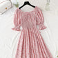 New women's Chiffon Ruffle lace up first love floral dress  4861