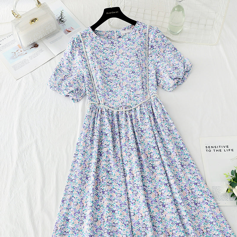 New French pearl suspender long skirt sweet temperament small skirt  4869