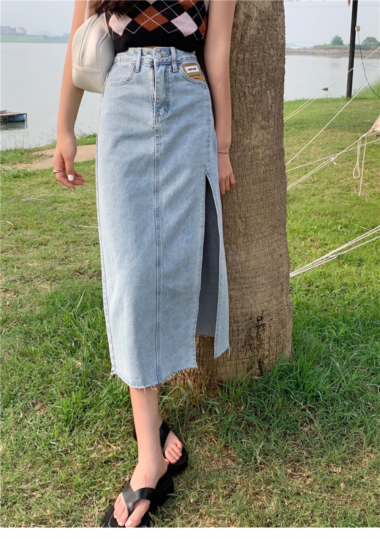 Denim skirt, summer, new style, slim and buttock length skirt  3659