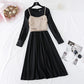 Chiffon Dress + suspender vest two piece suit  4035