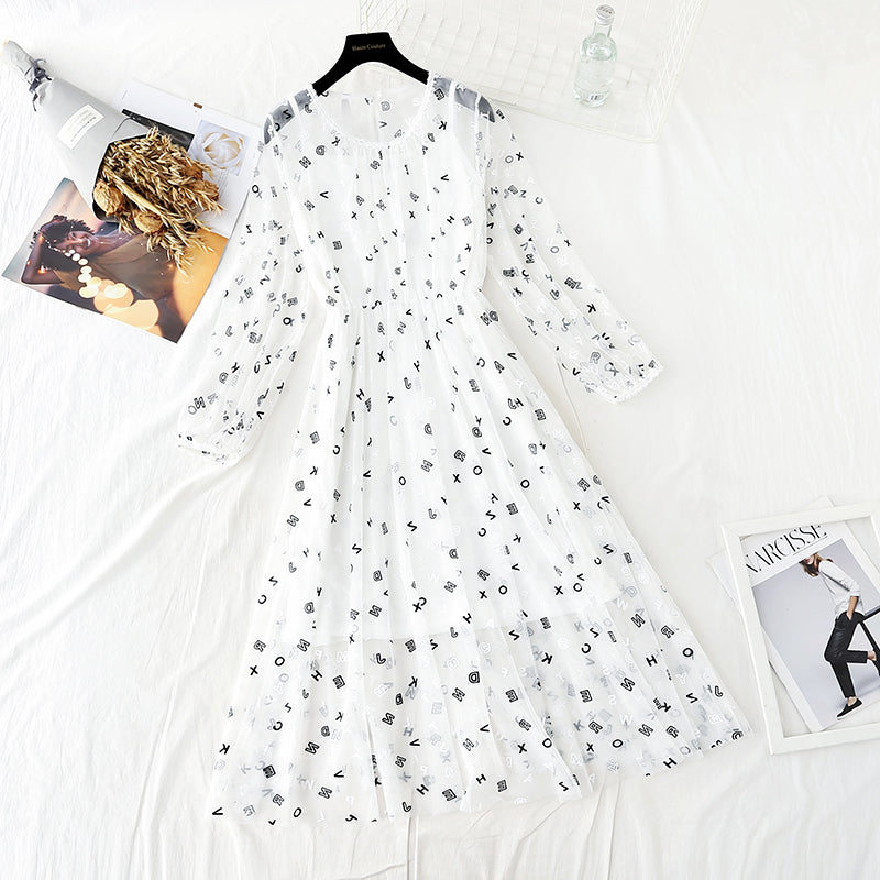 Französischer Brief bedruckter langer Rock Fairy Super Fairy Serie 3936