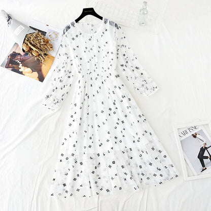 Französischer Brief bedruckter langer Rock Fairy Super Fairy Serie 3936