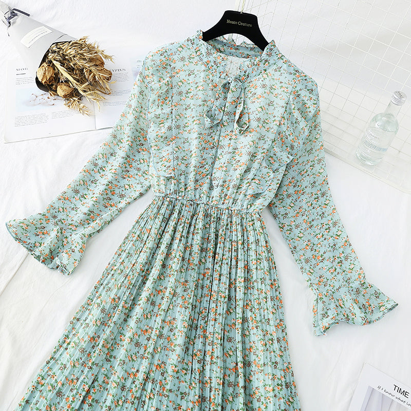 New French Vintage chiffon skirt with thin Ruffle at waist  4698