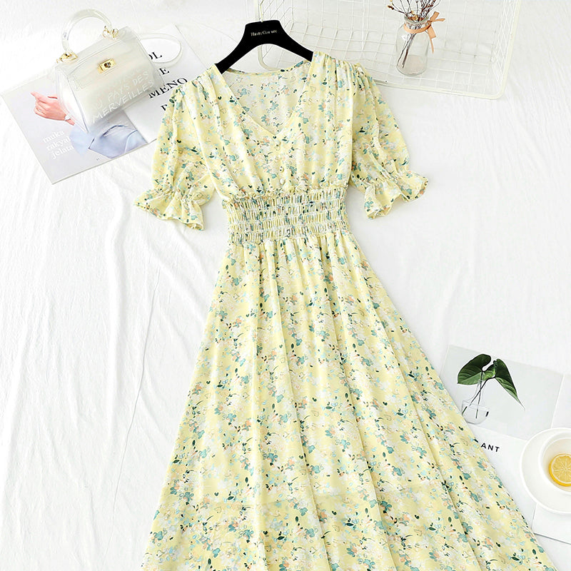 French gentle wind first love sweet floral skirt  4879