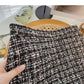 Gas retro tweed Plaid high waist A-shaped Hip Wrap Skirt  5503