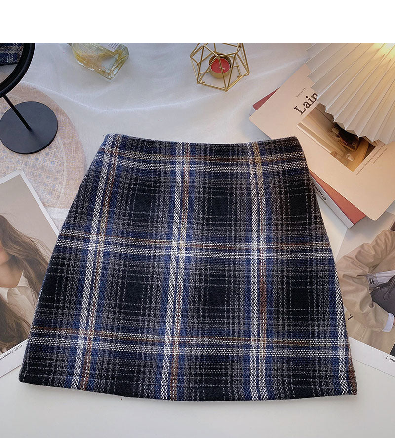 Nouvelle jupe taille haute rétro à la mode coréenne 5349