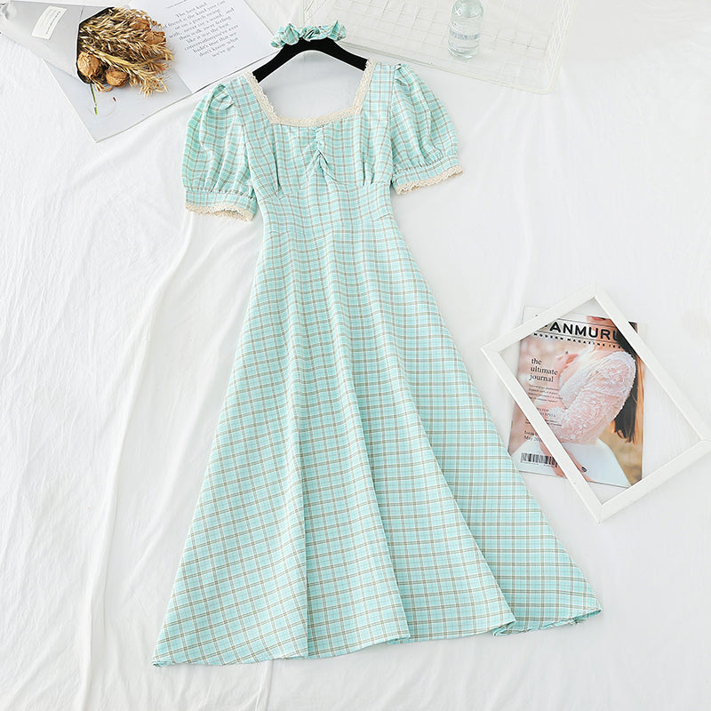 Slim waist with square neck and super Fairy Dress  4188