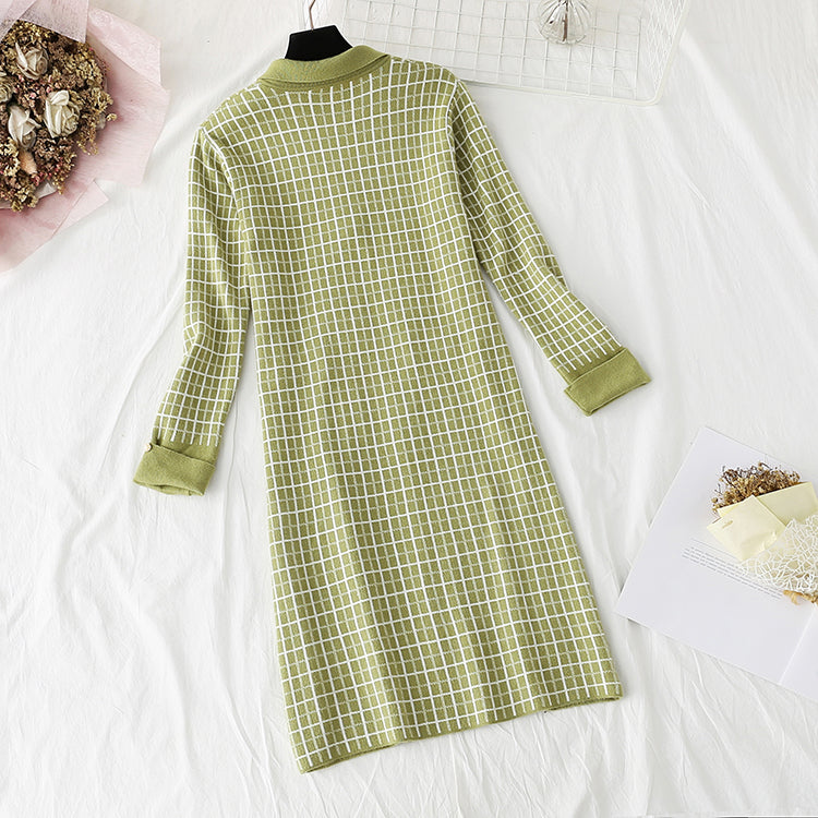 New style small fragrance high cold Department knee sweater skirt  4459