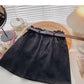 New Korean small casual retro solid high waist elastic skirt  5307