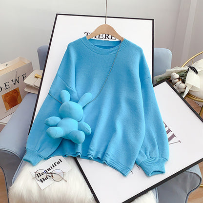 Pull lapin poupée rose mignon pull pull 5066