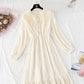Chiffon Dress with French retro super fairy skirt  4012