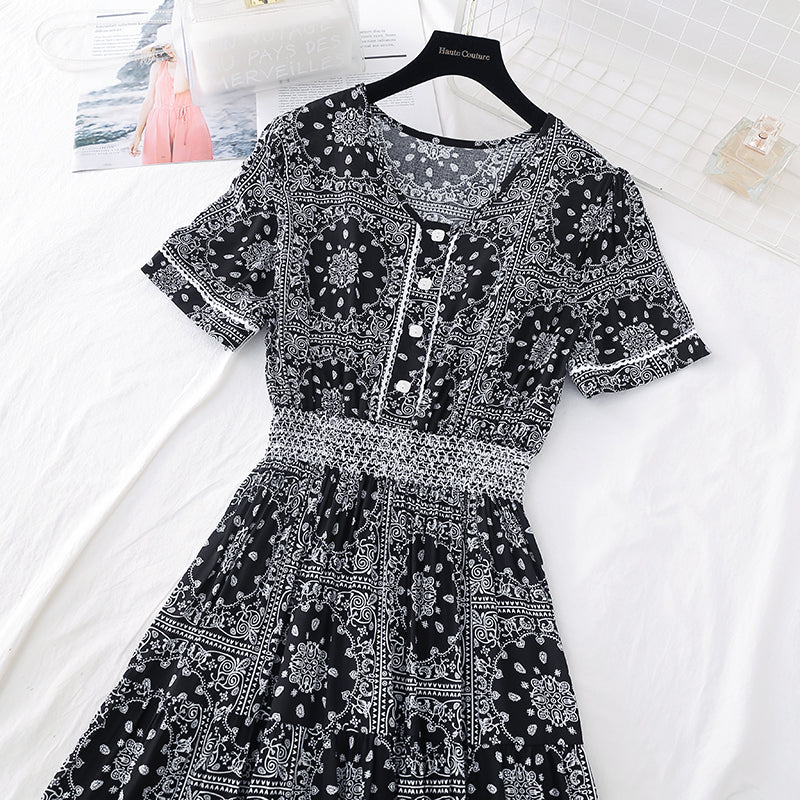 New Retro French holiday dress  4215