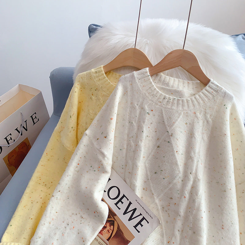 Japanese soft wind twist sweater female Pullover small man  4945