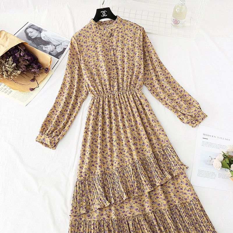 Broken flower fairy super xiansen pleated skirt  4031