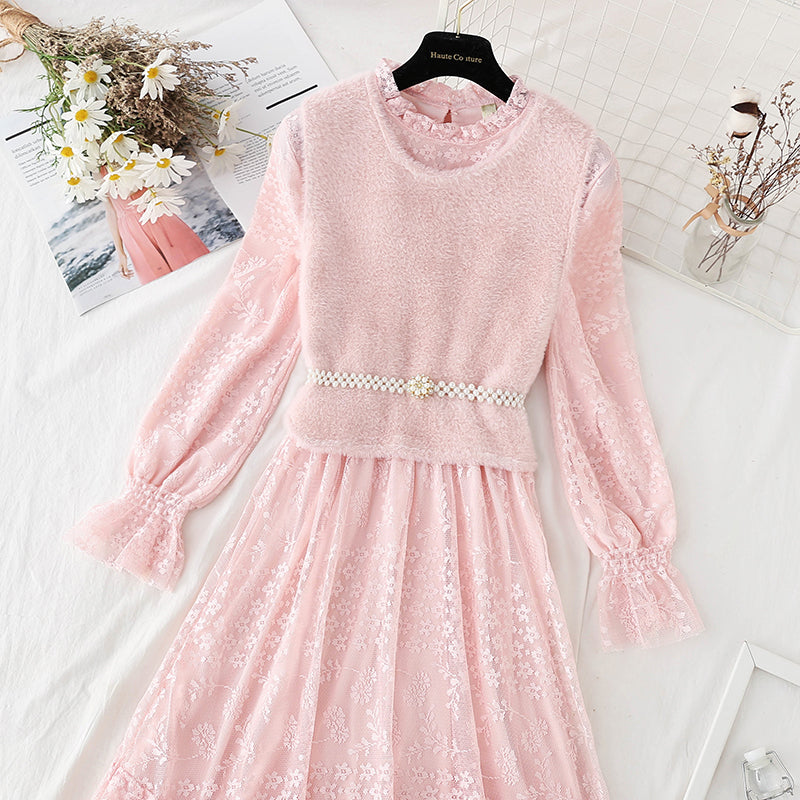 Spitzenkleid leicht reifes Temperament Rock Kinder 4067