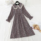 Doll neck hollow out age reducing thin dress female  4560