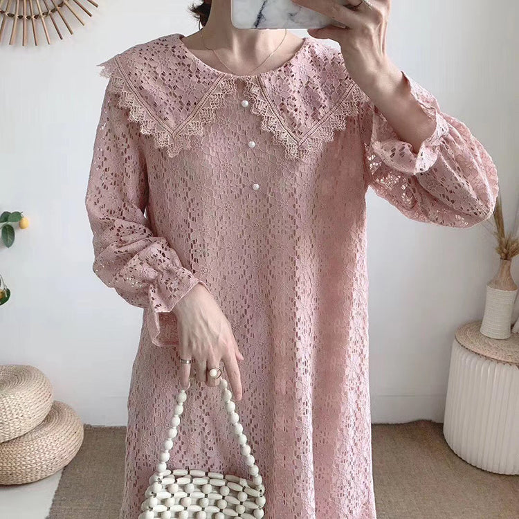 Einfarbiger langer Rock mit Reversausschnitt und Schnürung an der Taille, schmal über dem Knie 3905