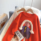 Cute three-dimensional braided cartoon little girl sweater  5141