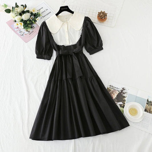 French retro design of the new tea break princess skirt  4848