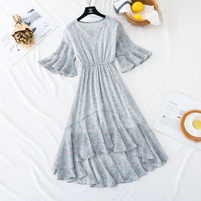 La nouvelle taille est fine. Jupe en mousseline de soie fée super xiansen jupe longue 4601