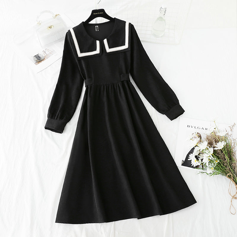 New style square pilot style, knee deep, small black skirt  4055