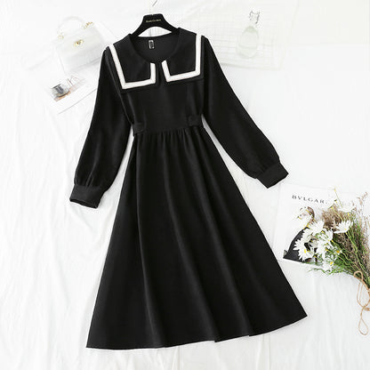 New style square pilot style, knee deep, small black skirt  4055