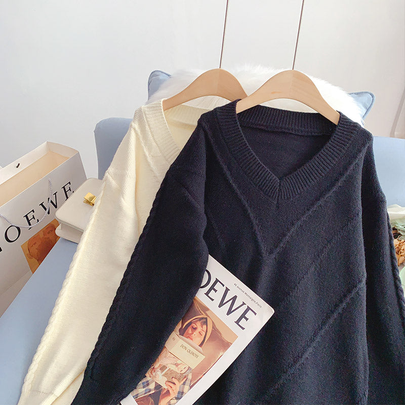 Mesh stitched loose long wool dress  4941